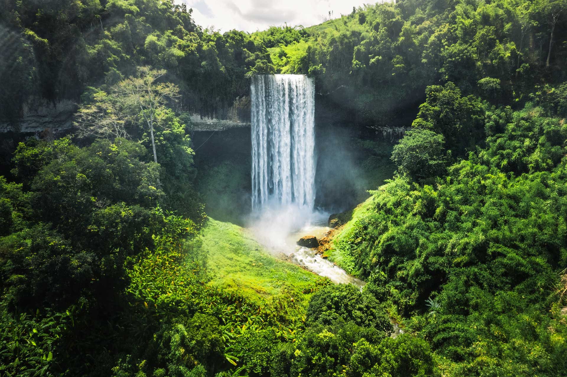 amazing waterfall in Costa Rica